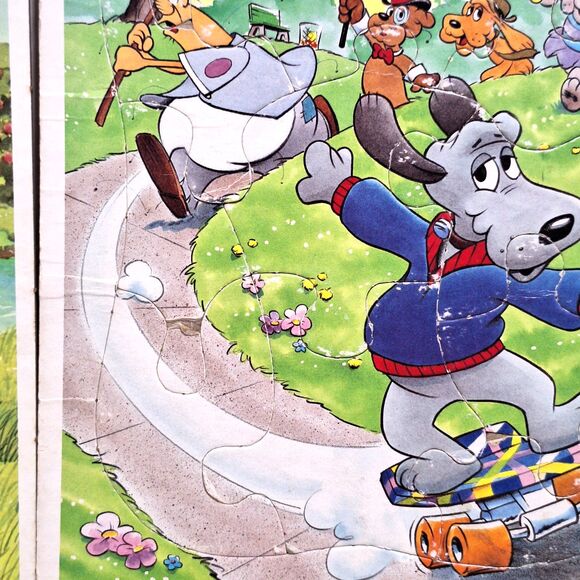 Lot of 1980's Frame Tray Puzzle Golden Pound Puppies Sesame Street Horse Kids - Picture 7 of 16